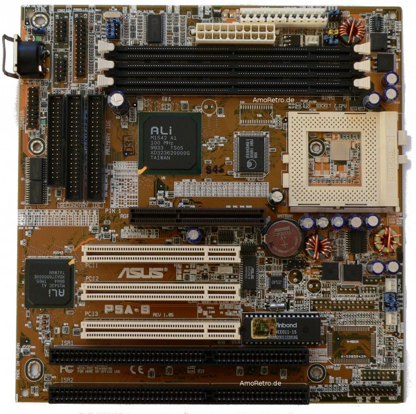 ASUS P5A-B Rev. 1.05 (Aladdin V) Super Socket 7 Motherboard – AmoRetro.de